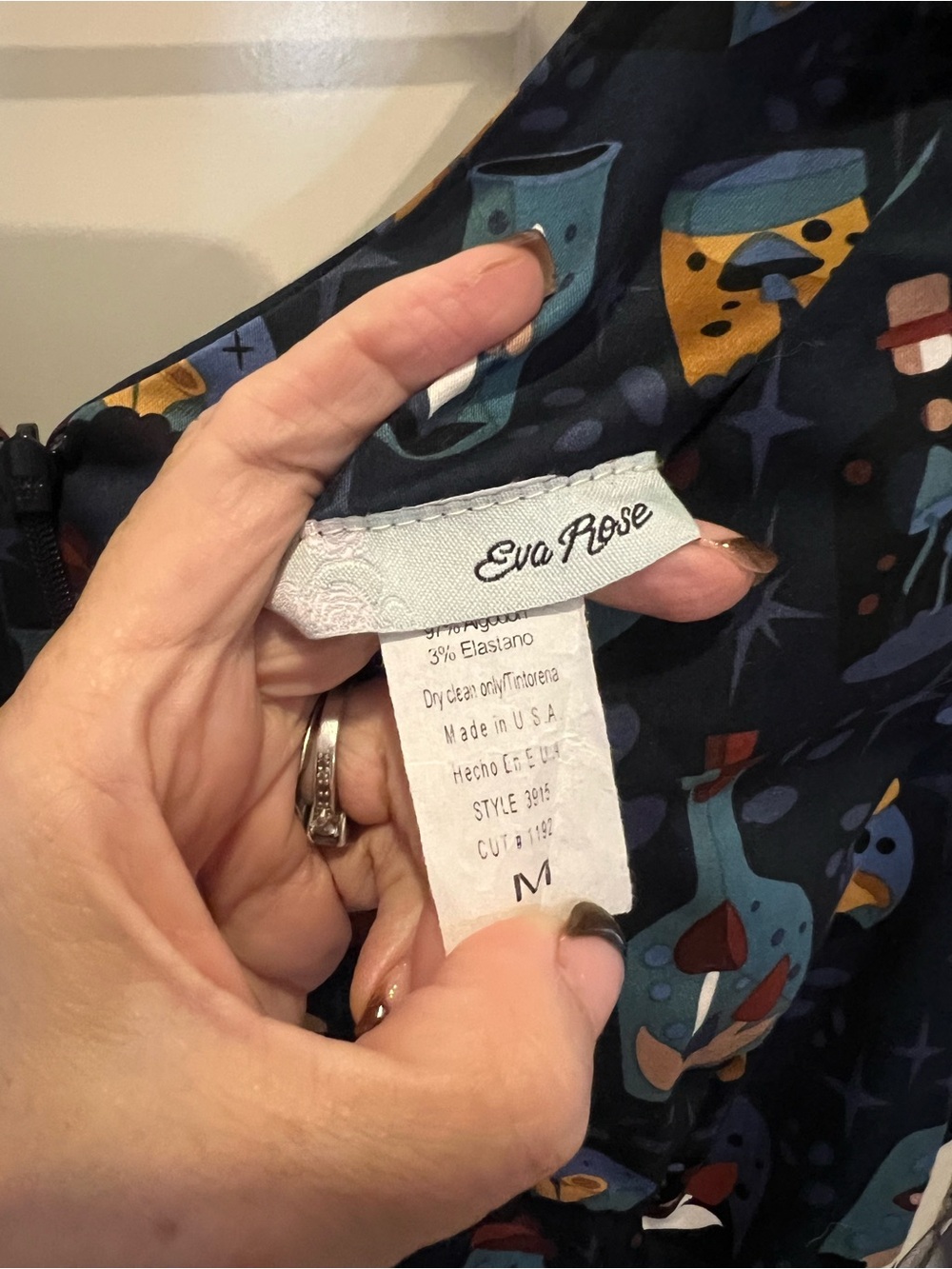 Eva Rose Navy Mushrooms dress